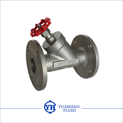 Manual flange angle seat valve