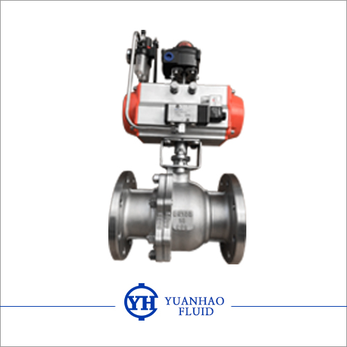 气动法兰球阀 Pneumatic flanged ball valve