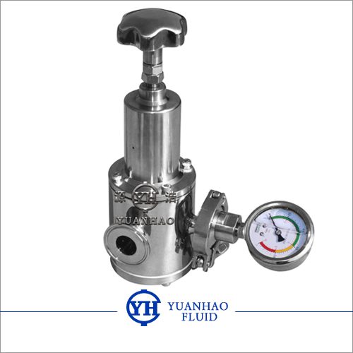 Sanitary clamp pressure reducing valve